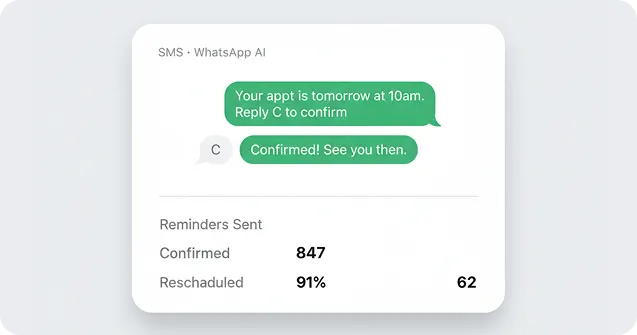 SMS / WhatsApp Front-Desk AI