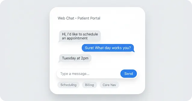 Web Chat & Patient Portal AI
