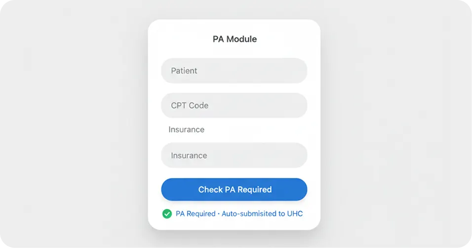 RCM Practice Management PA Module