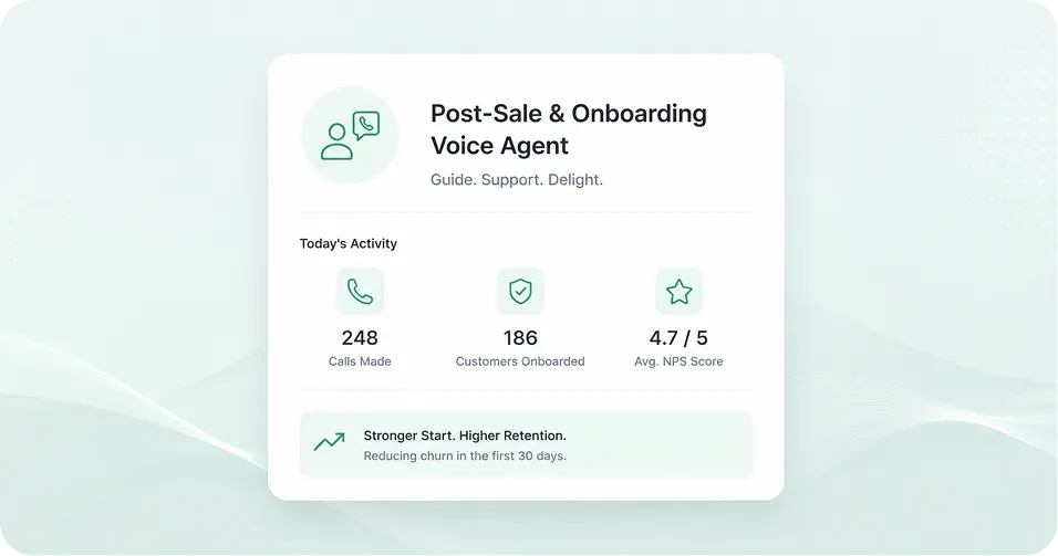 Post-Sale & Onboarding Voice Agent