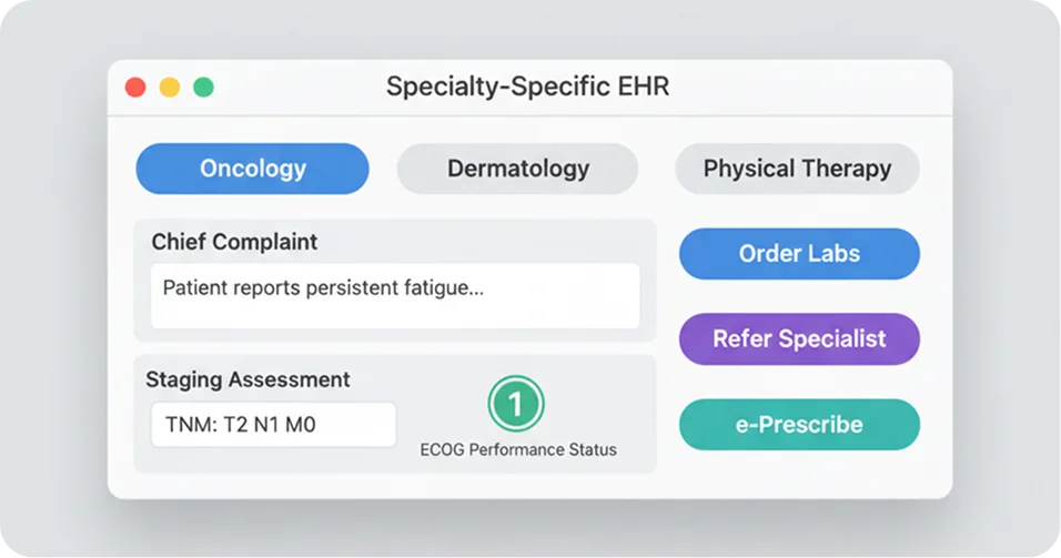 Specialty-Specific EHR