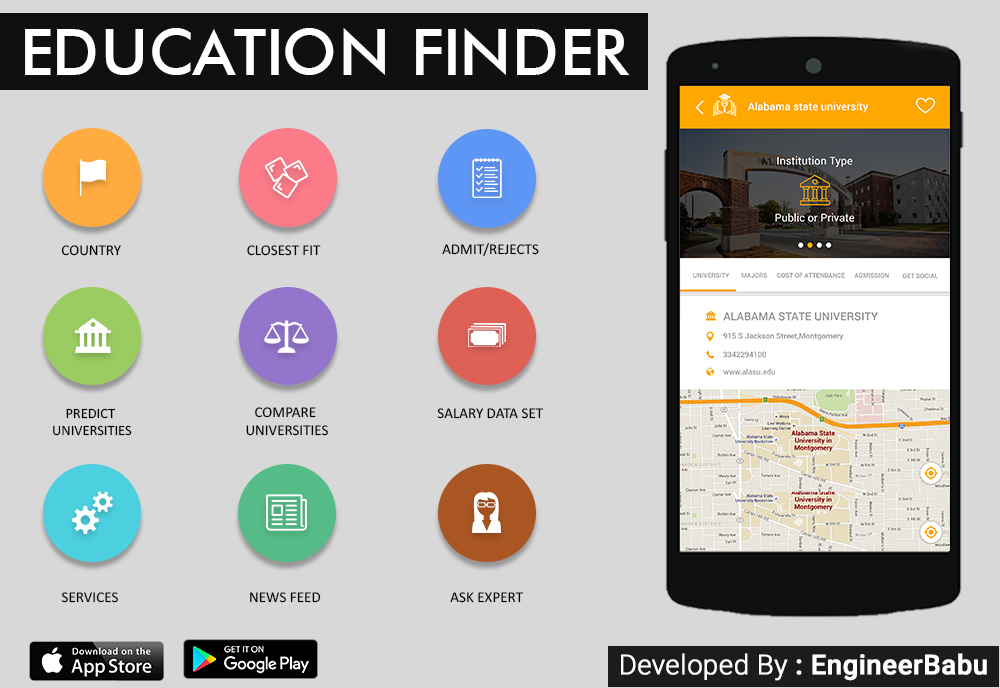 Mobile App for Student Education Finder EngineerBabu