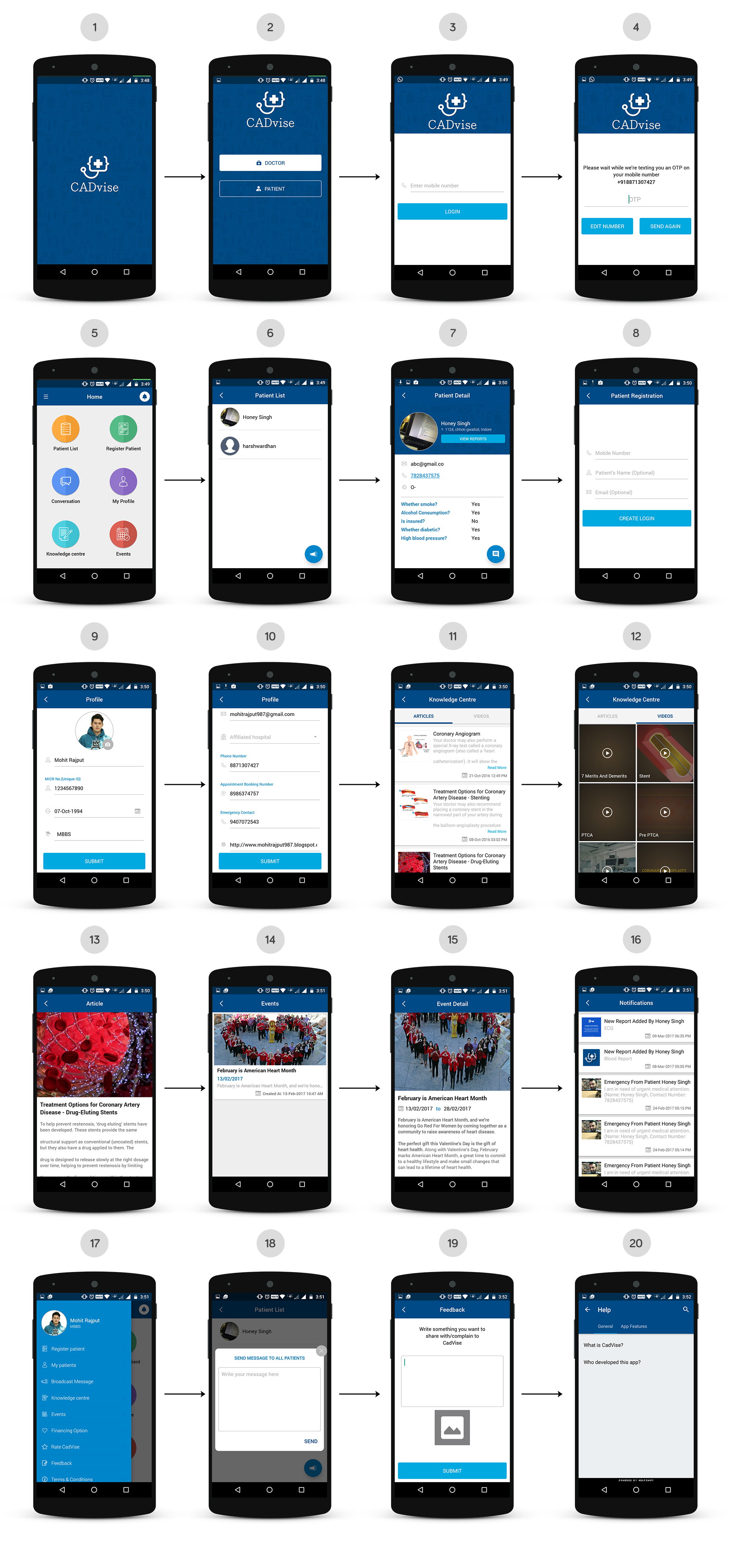 Patient healthcare App Flow