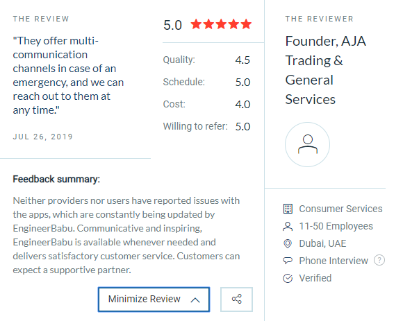 user reviews and ratings