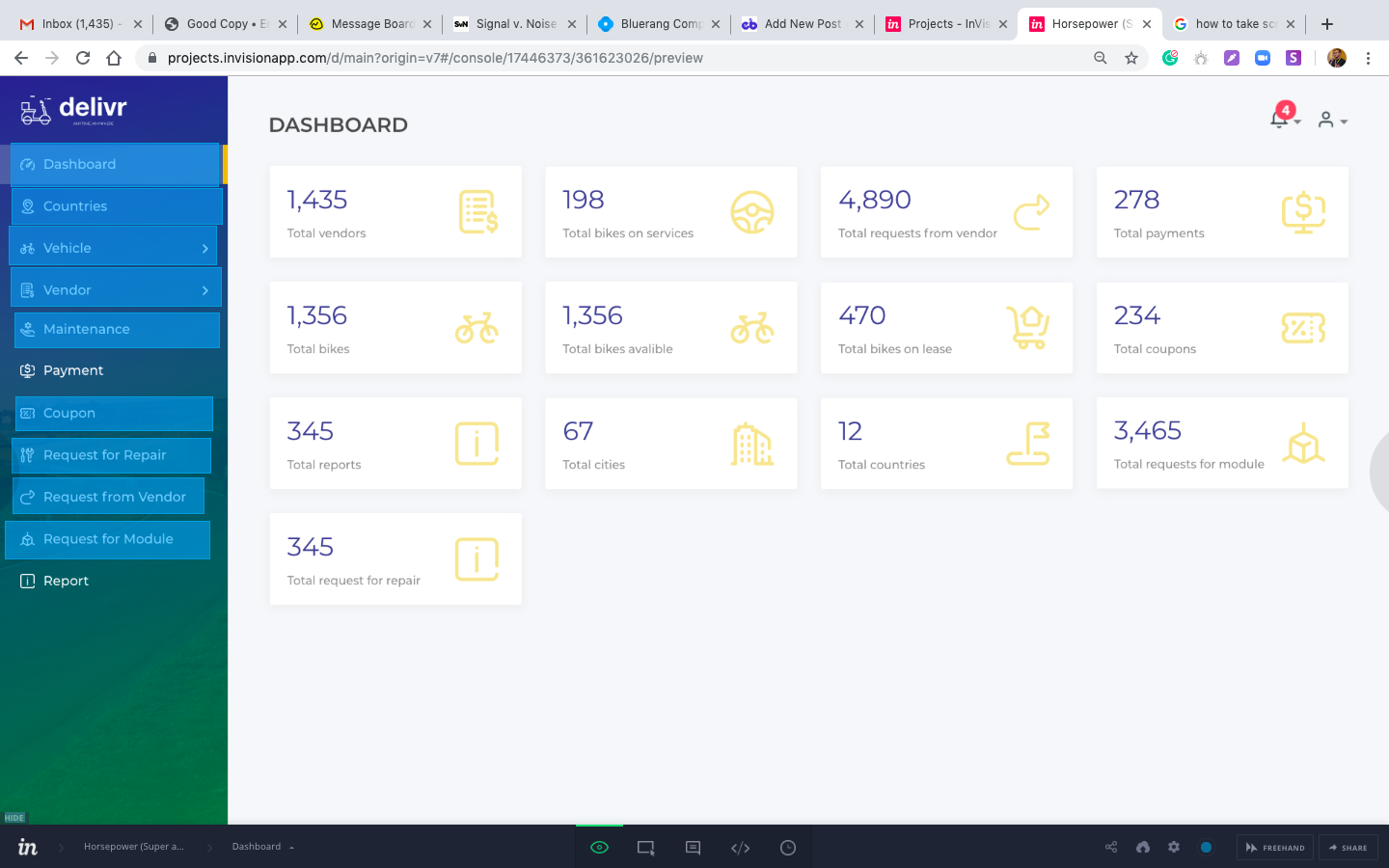 Fleet Management Software Dashboard