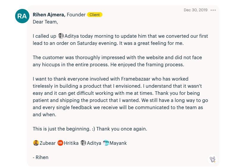 Rihen Ajmera Client Review