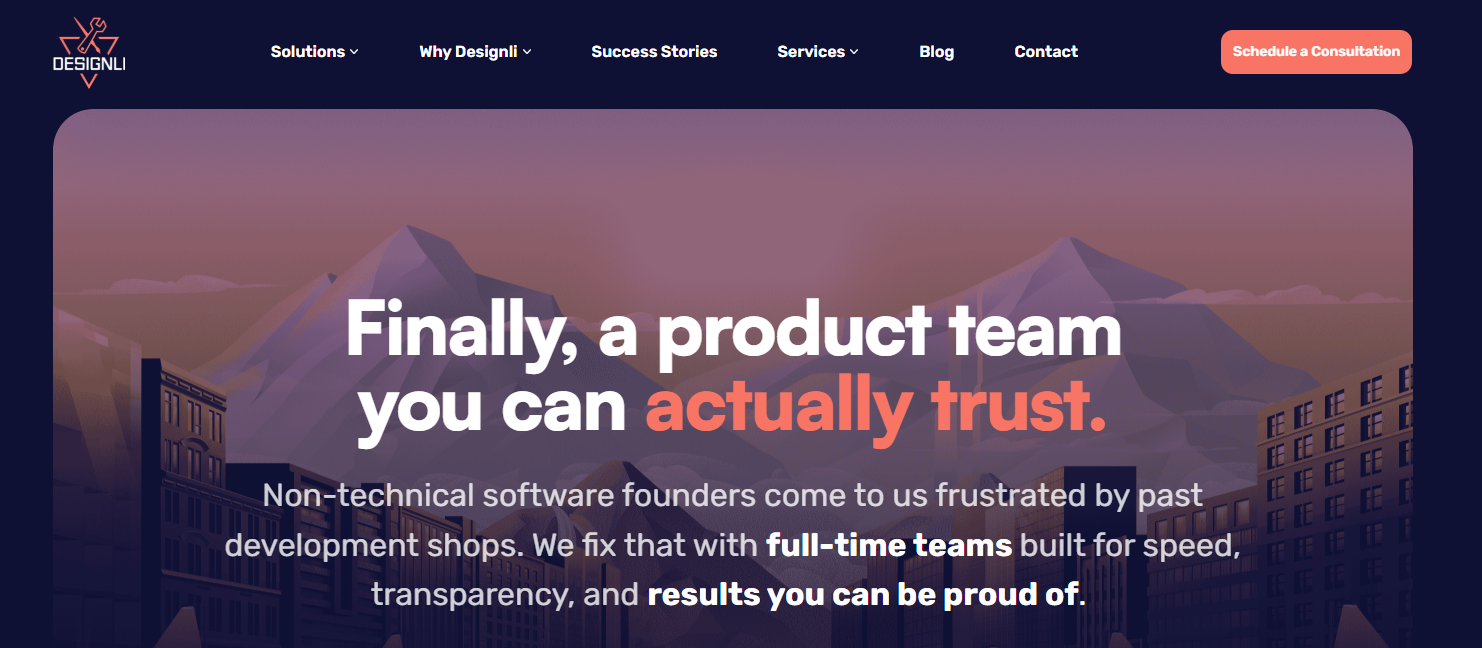 mobile app development company - designli