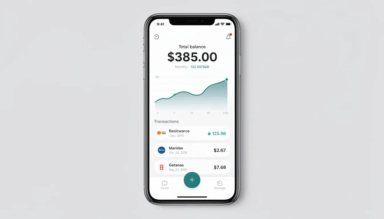 The image shows a smartphone featuring a sleek and modern finance app interface, designed for user engagement and easy navigation. This reflects the innovative solutions offered by a mobile application development company in New York, showcasing advanced technologies in mobile app development.
