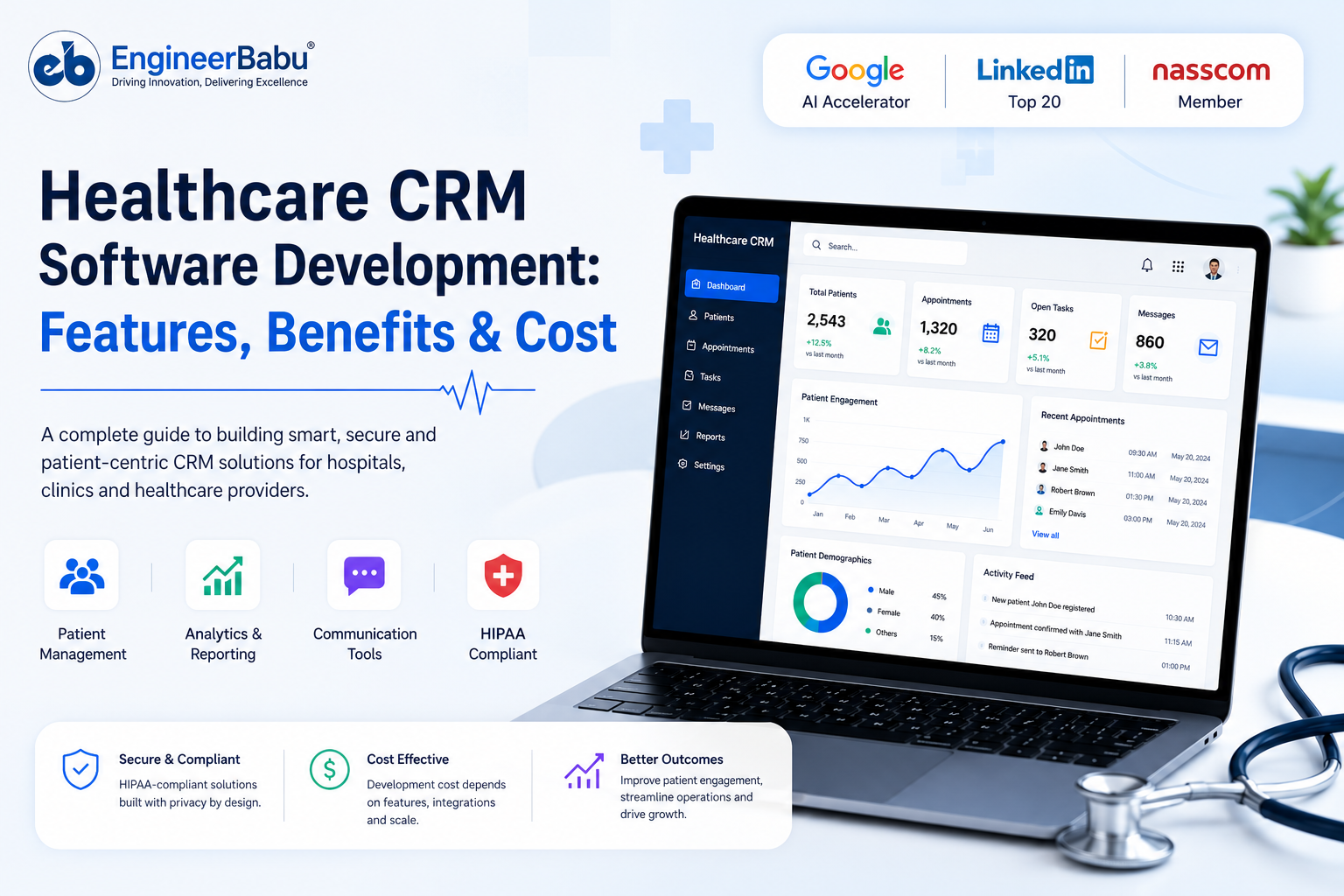 Healthcare CRM Software Development: Features, Benefits & Cost