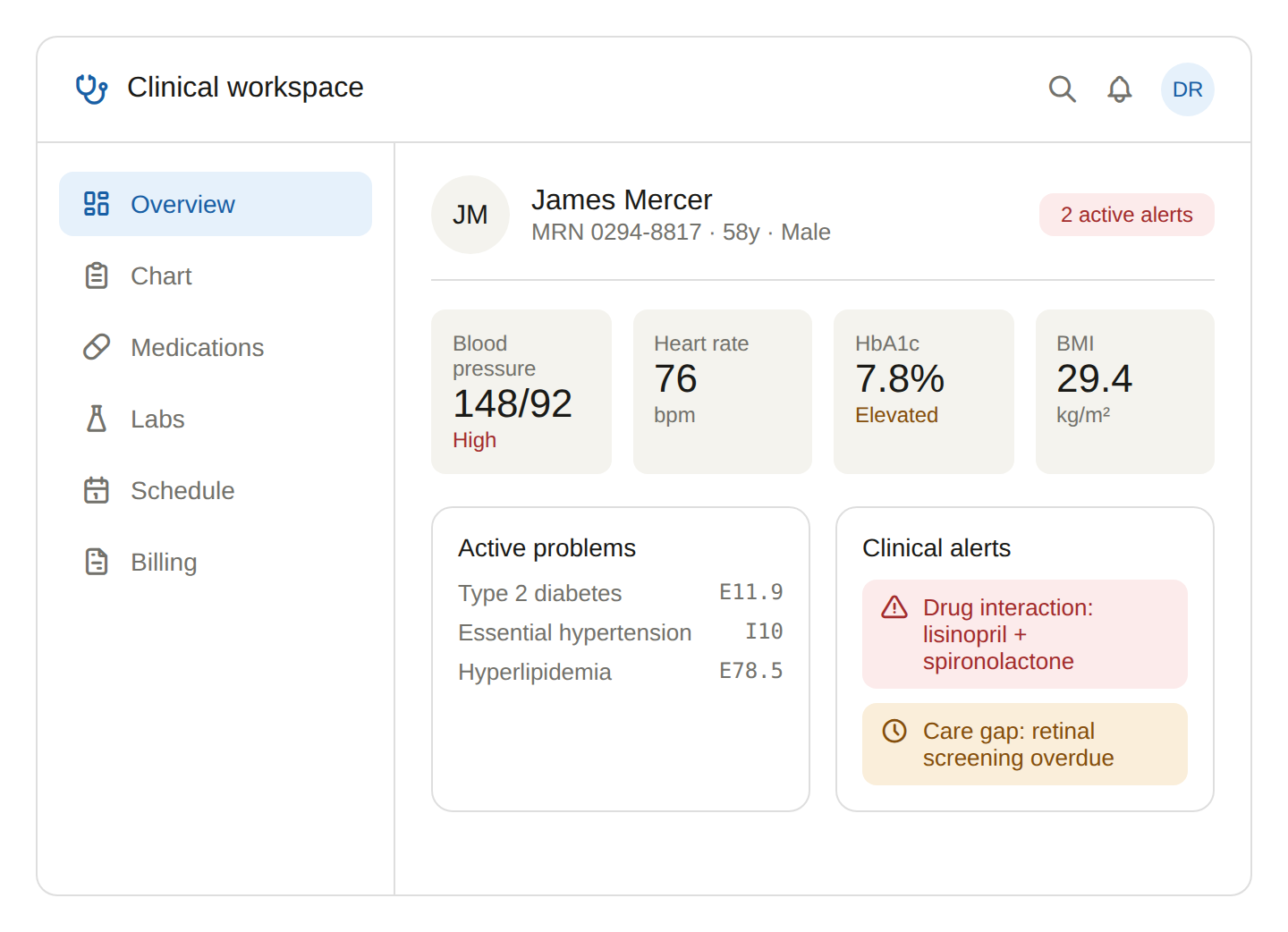 ehr clinical dashboard