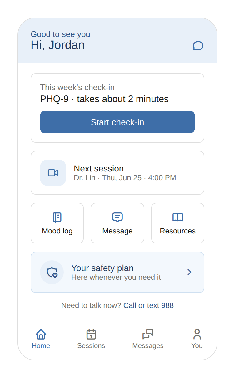 mh patient app design