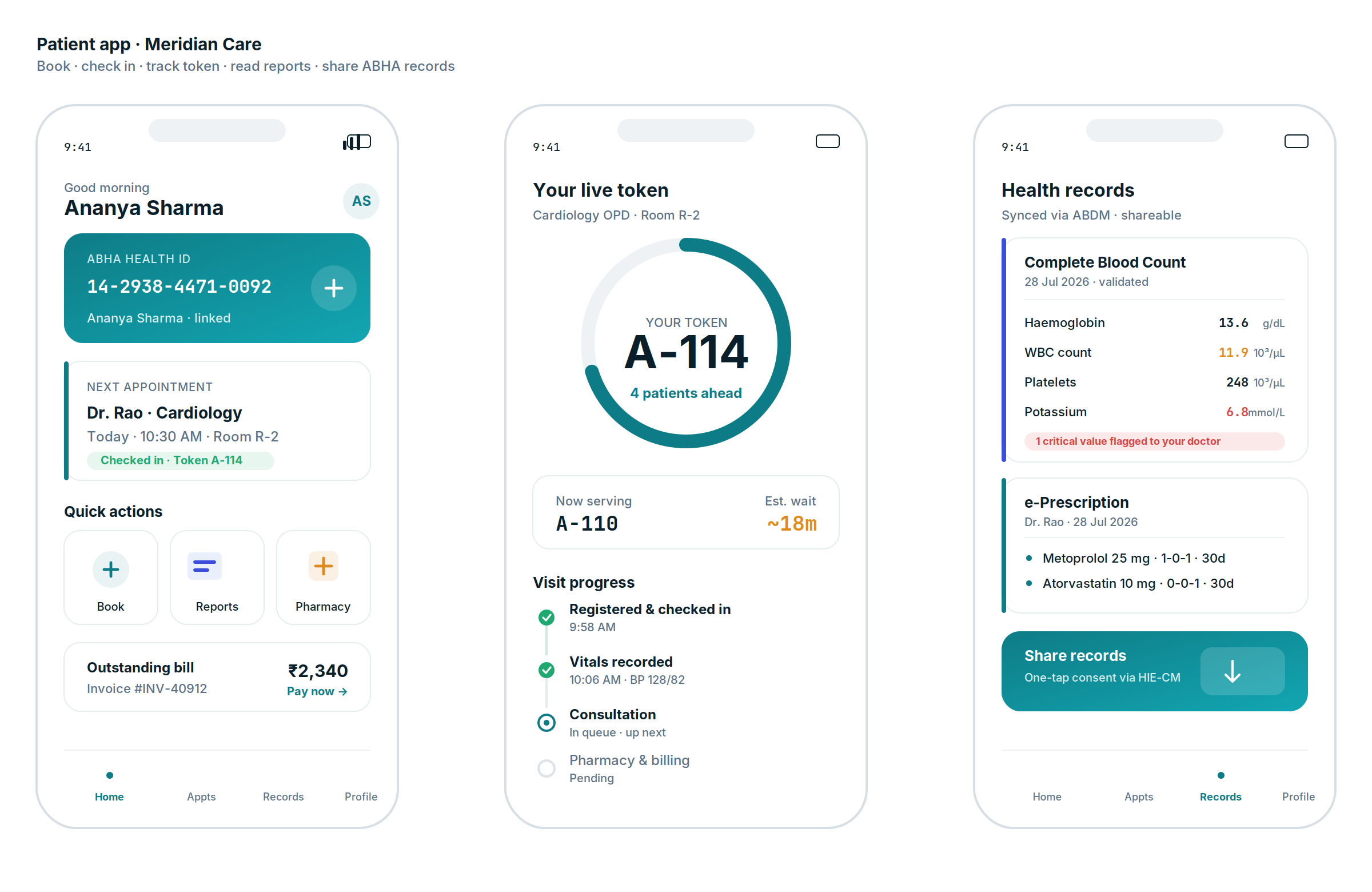 3 hms patient app