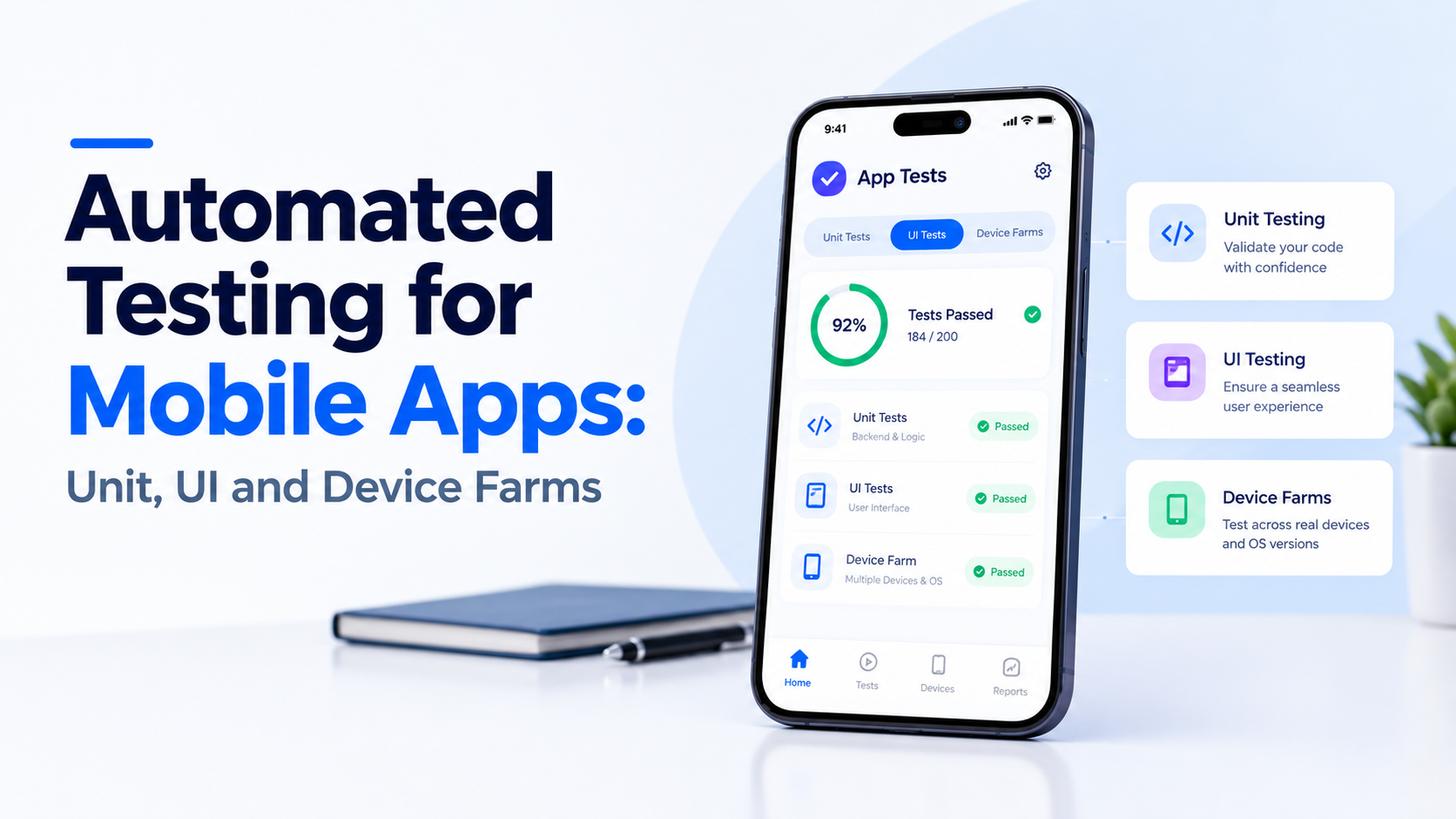 Automated Testing for Mobile Apps: Unit, UI and Device Farms